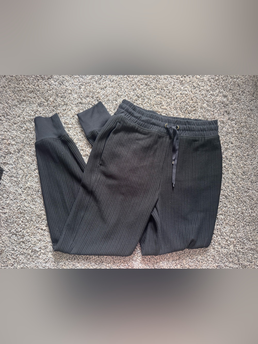 DSG Black Ribbed Jogger Sweatpants